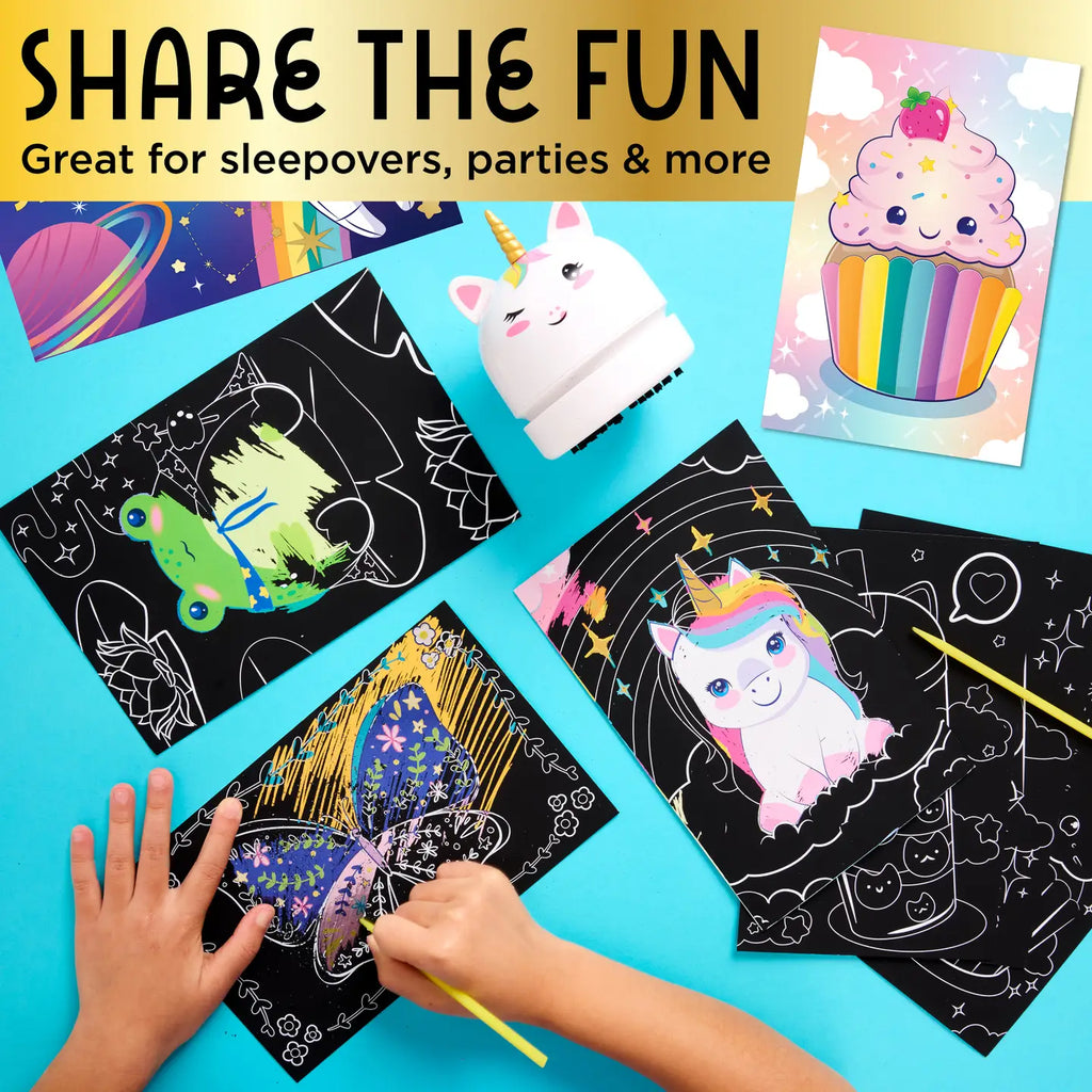 Deluxe Scratch Art Kit with Mini Vacuum for Kids 6517000
