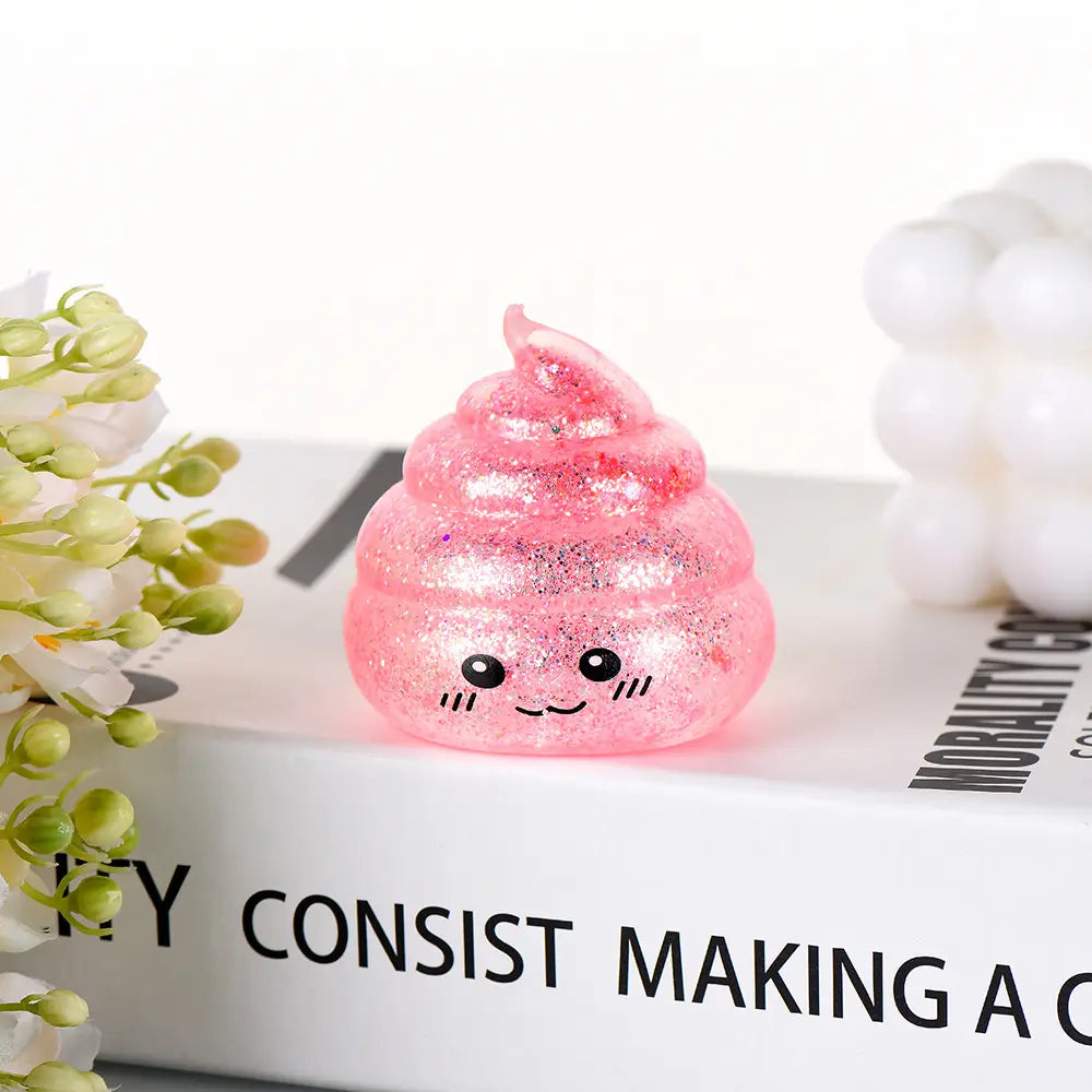 Maltose | Glitter Smiley Poop Red - 2