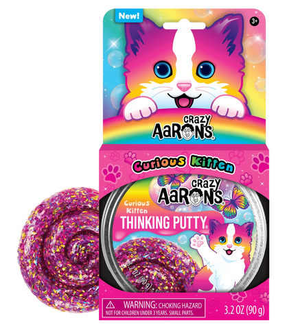 Curious Kitten Thinking Putty 4" Tin