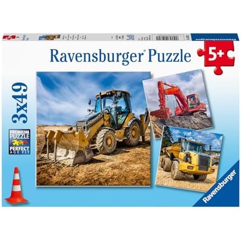Puzzle | Diggers at Work | 3 x 49 pc - CR Toys