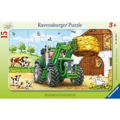 Puzzle | Tractor on the Farm | 15pc Frame Puzzle - CR Toys