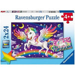 Puzzle | Unicorns & Pegasus | 2x24 pc - CR Toys