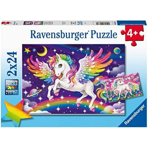 Puzzle | Unicorns & Pegasus | 2x24 pc - CR Toys
