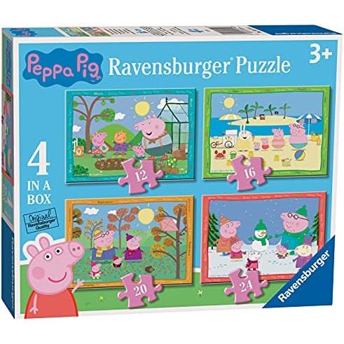 Puzzle | Peppa Pig, | 4 in a Box 12/16/20/24p - CR Toys