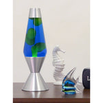 Lava Lamp | 16.3 Inch Yellow Blue Silver - 2