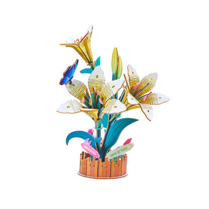 Hand Craft | Wooden Flower Lily Bloom Set 12+ - 1