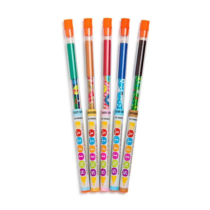 Holiday Pencil Scented Toppers Carded Set Of 5 For Ages 5+