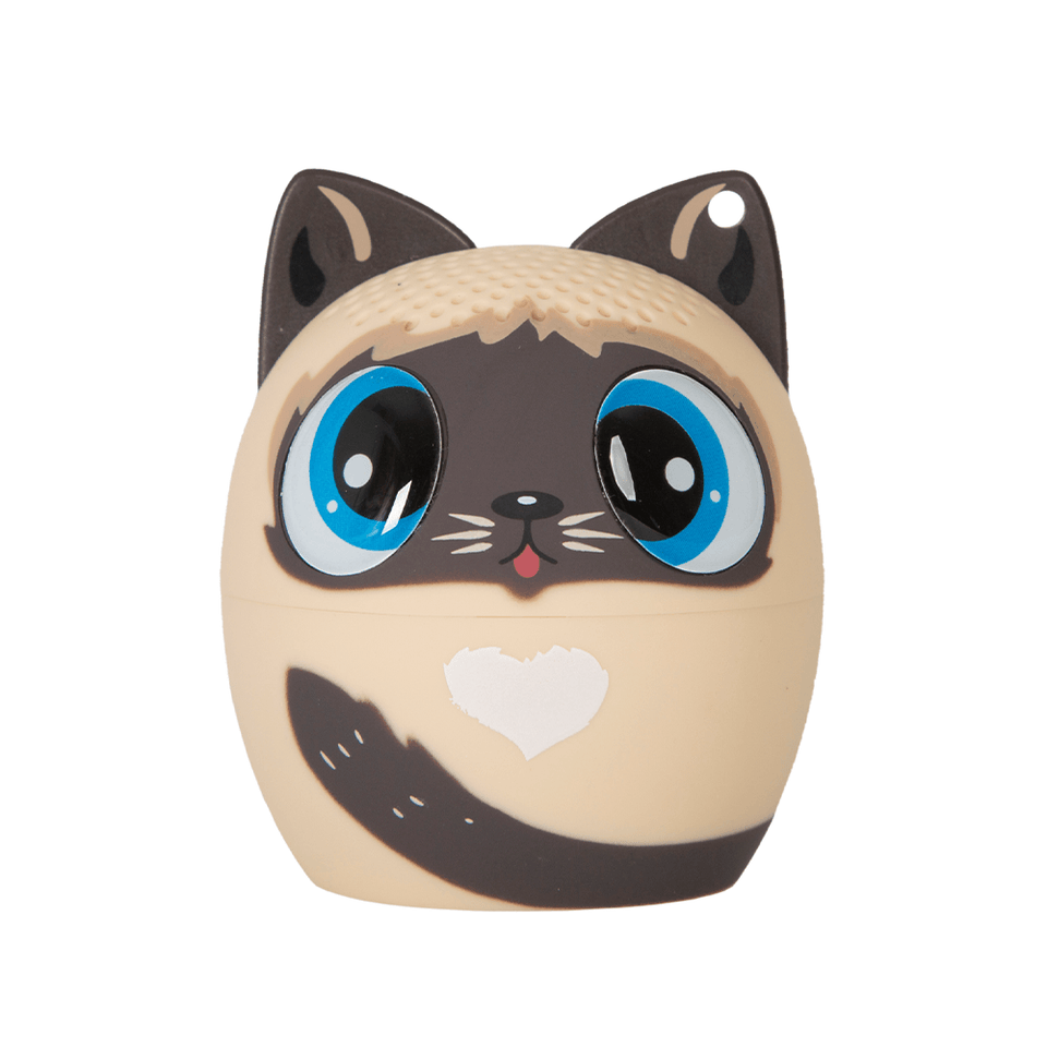 My Audio Pet Purrfect Pitch Siamese cat-shaped Bluetooth speaker with blue eyes and heart detail