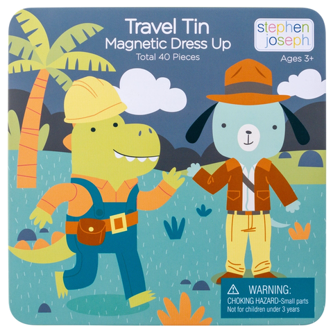 Travel Tin Magnetic Dress-Up | Dino/Dog