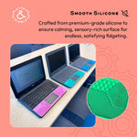 Gidgets | Silicone Sensory Mat That Fits Most Student Chromebooks | Pink - 4