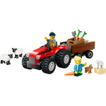 Lego City | Red Farm Tractor with Trailer & Sheep 60461