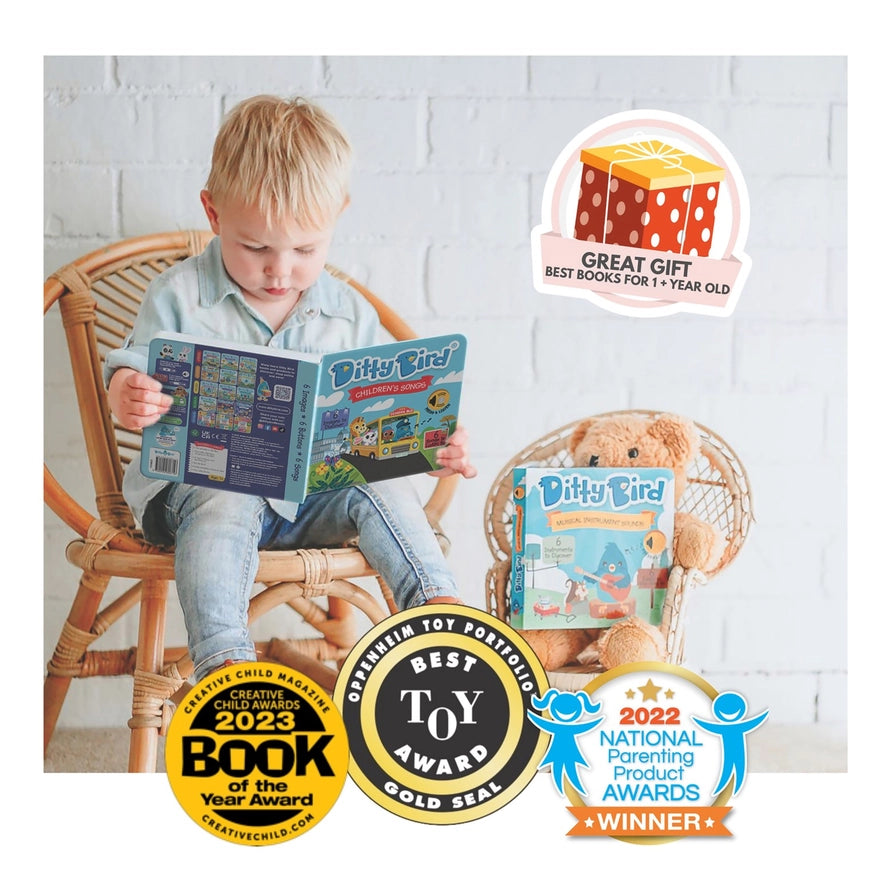 Ditty Bird | Baby Sound Book Learning Songs USB-Rechargeable 1+ - 6