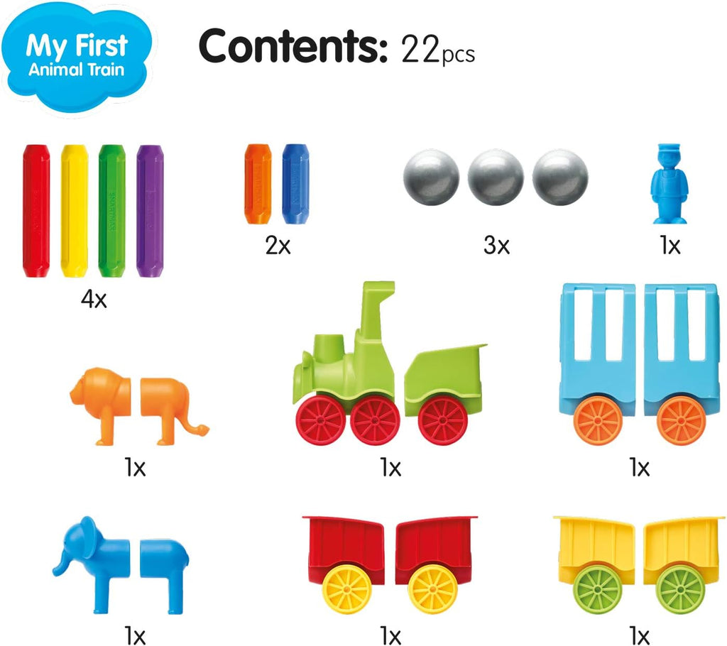 Smartmax | My First Animal Train 22 PCS | 18M - 5 Years - 7