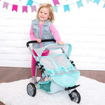 Zig Zag Twin Jogger Stroller For Baby Dolls