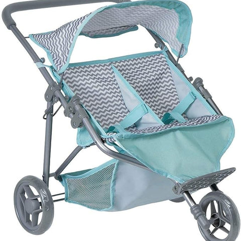 Zig Zag Twin Jogger Stroller For Baby Dolls