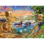 Puzzle | Savannah Jungle Waterhole | 100 Pc XXL - CR Toys
