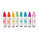 Set of 8 OOLY Jumbo Jots washable dual-tip unicorn markers in rainbow colors on white background