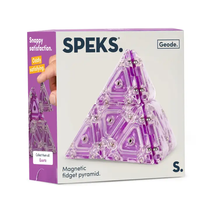 Geode Pyramid Quartz Speks Magnetic Fun Ages 14+