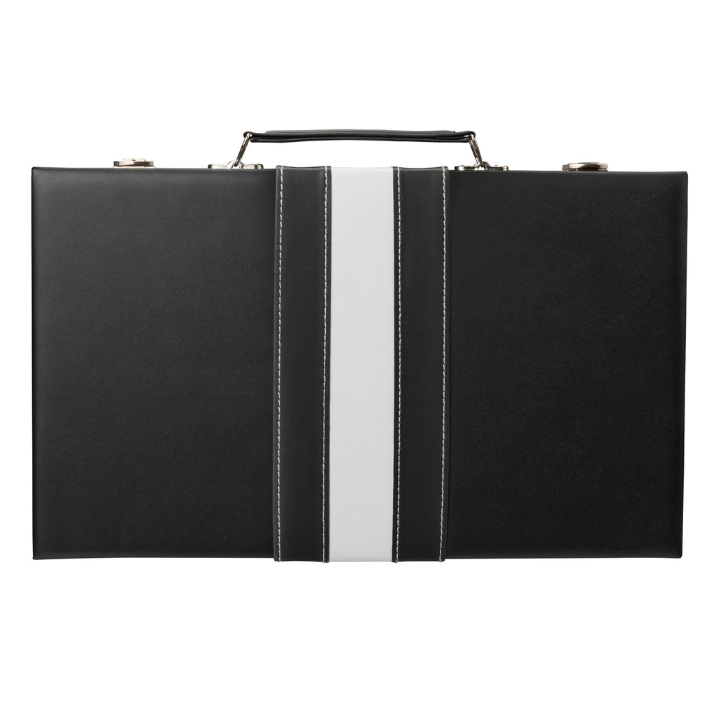 Backgammon | Leatherette Set | Black Stripe Game - 9