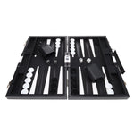 Backgammon | Leatherette Set | Black Stripe Game - 2