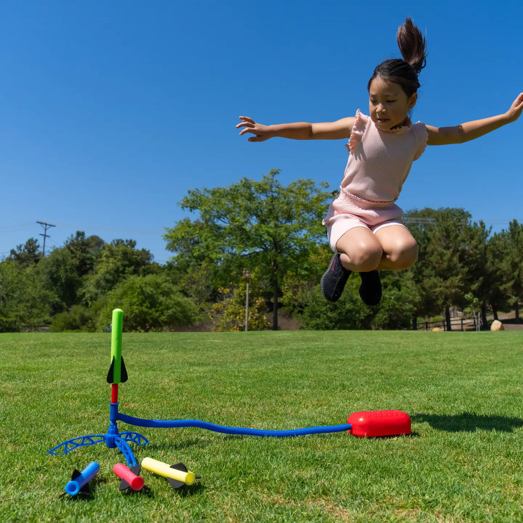 Jr Rainbow Stomp Rocket Kit | 8 Rockets | Ages 3+ - 3