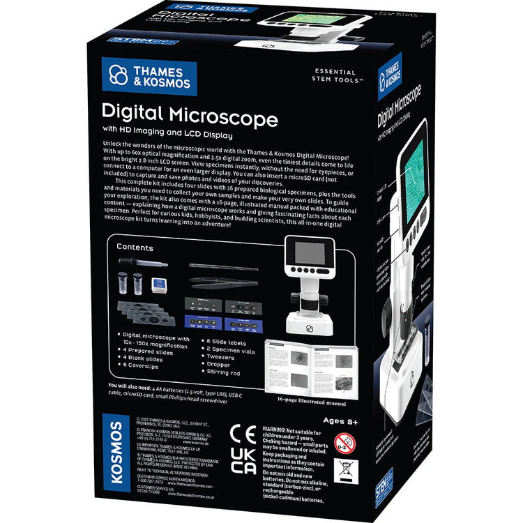 Microscope | Digital w/ HD Imaging & LCD Display 8+ - 6