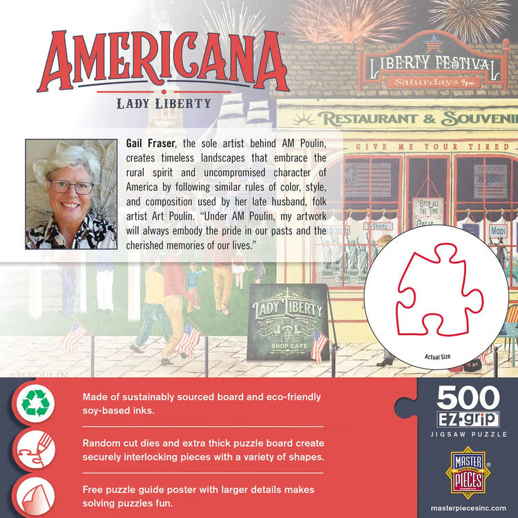 Puzzle | Americana - Lady Liberty | 500 Piece Ez Grip Jigsaw - 3