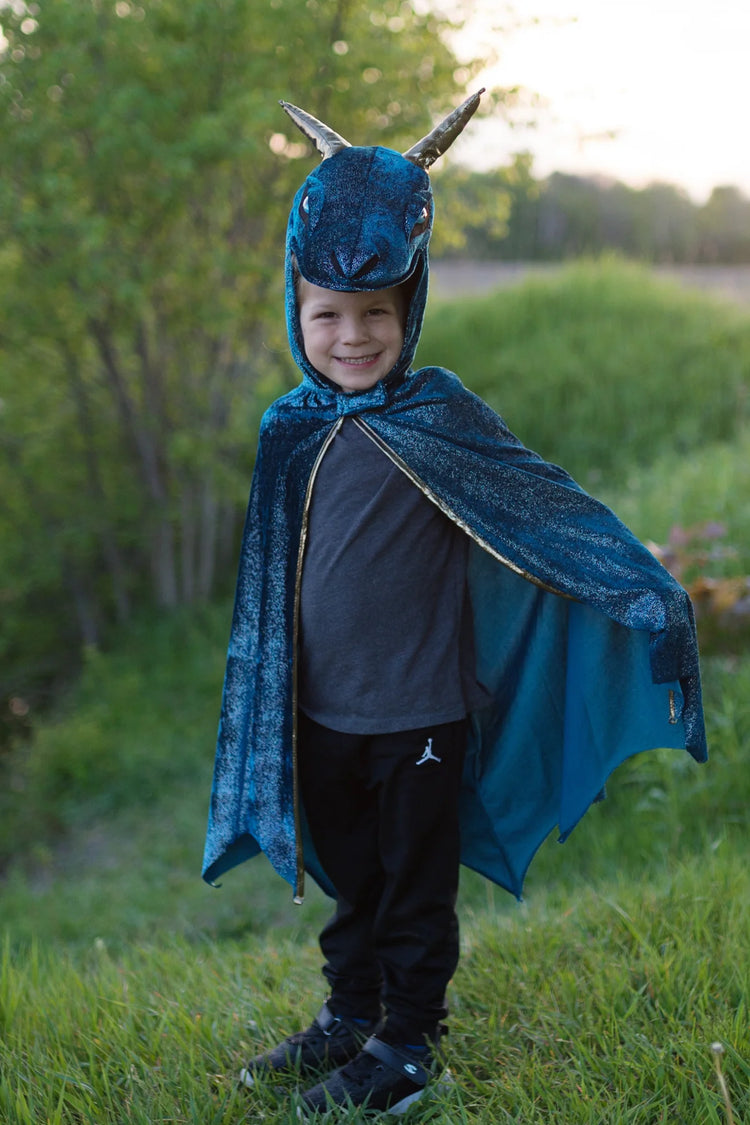 Cloak | Starry Night Dragon | Teal/Gold | Size 5-6 - 8