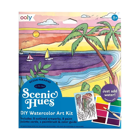 Scenic Hues Diy Watercolor Kit Ocean Paradise