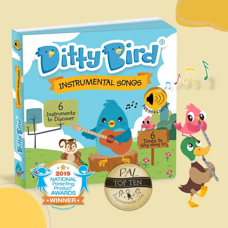 Ditty Bird Baby Musical Book Instrumental Childrens Songs