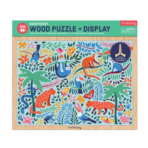Puzzle 100 Pc Wood Puzzle And Display Rainforest