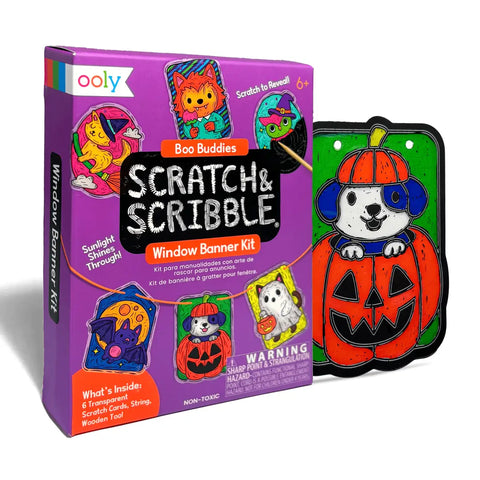 Mini Scratch & Scribble | Halloween Window Banner Kit 6+ - 1