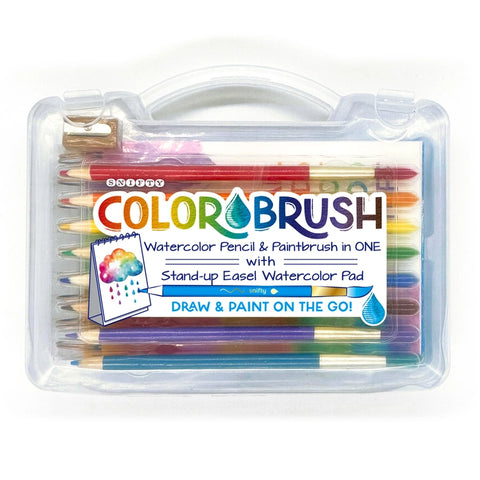 Colorbrush On The Go Watercolor Pencil & Paintbrush In One W/Stand-Up Easel Pad For Ages 6+