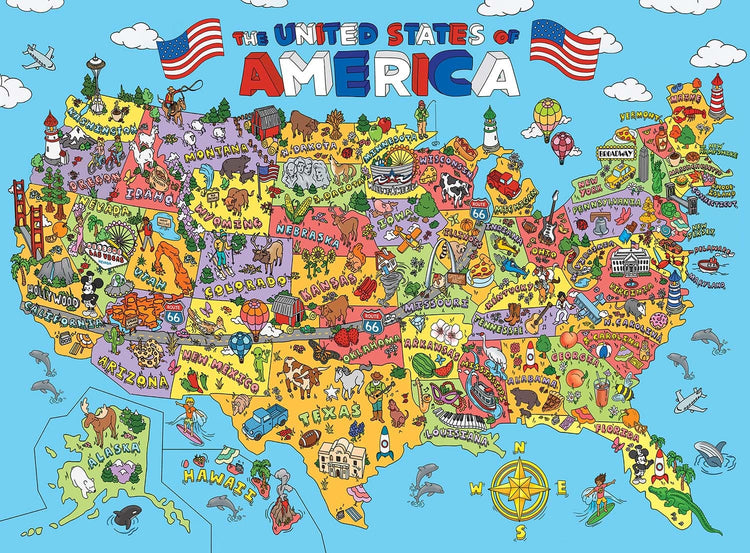 Puzzle | 101 Things To Spot in the USA | 100 - CR Toys
