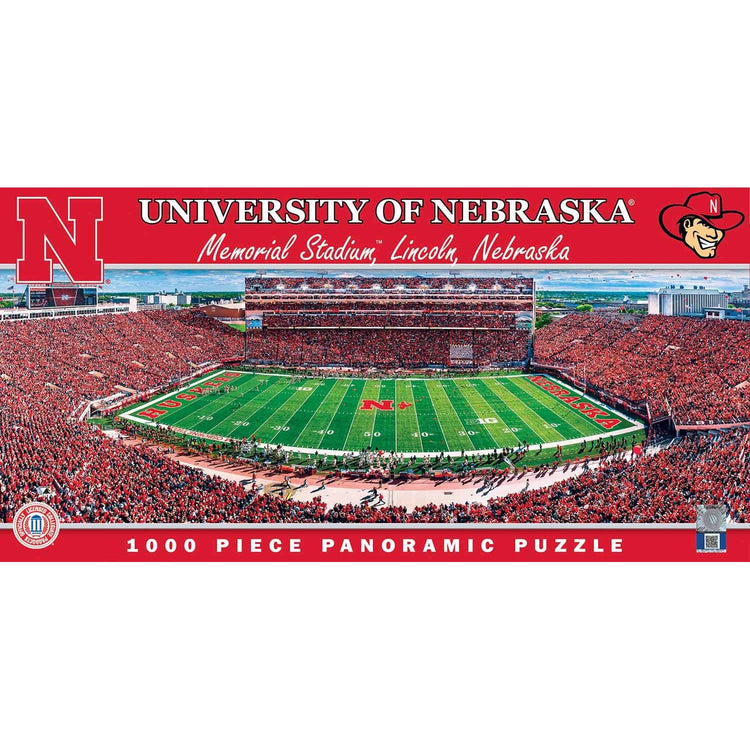 Nebraska Cornhuskers Panoramic Stadium 1000pc Puzzle