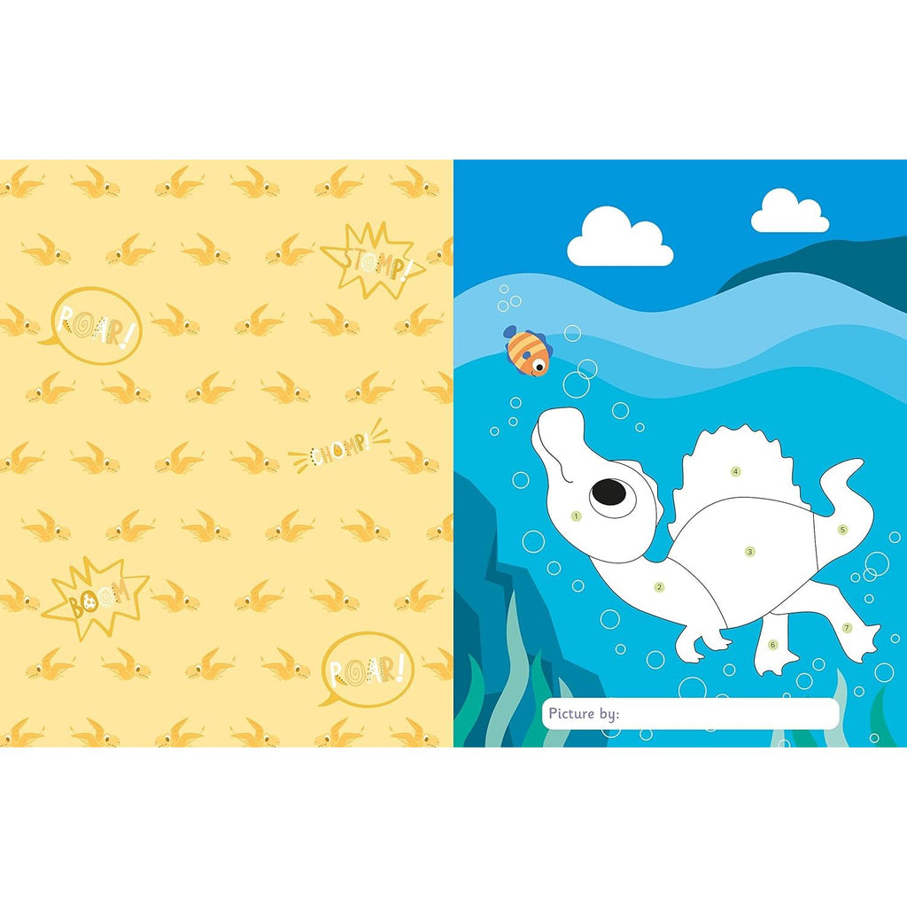 My First Sticker By Numbers | Dinosaurs And Dragons Activity Book 3+ - 4