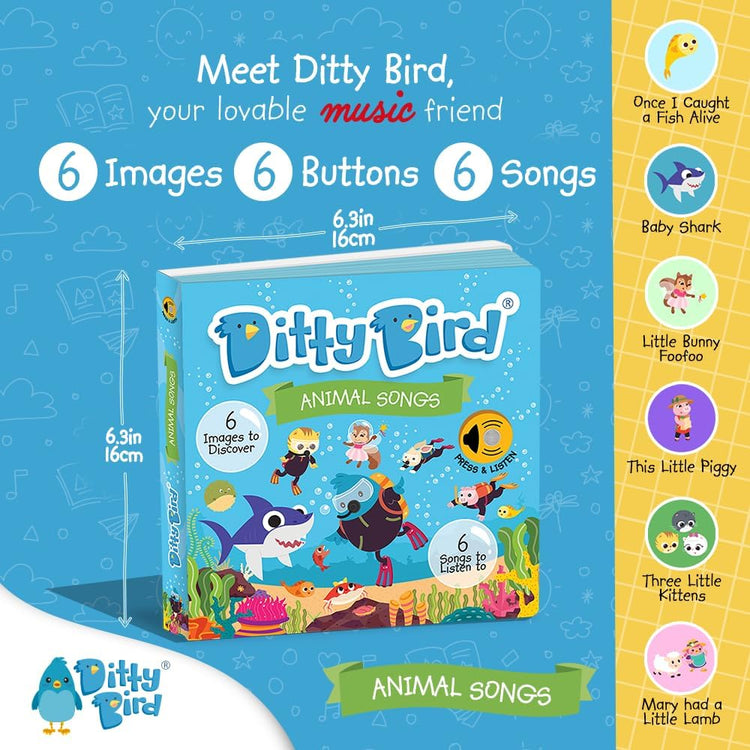 Ditty Bird | Book Animal Songs Baby Shark 1+ - 2