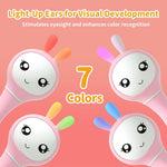 Smarty Bunny Sensory Toys w/Music Lights & Teething | Pink - 5