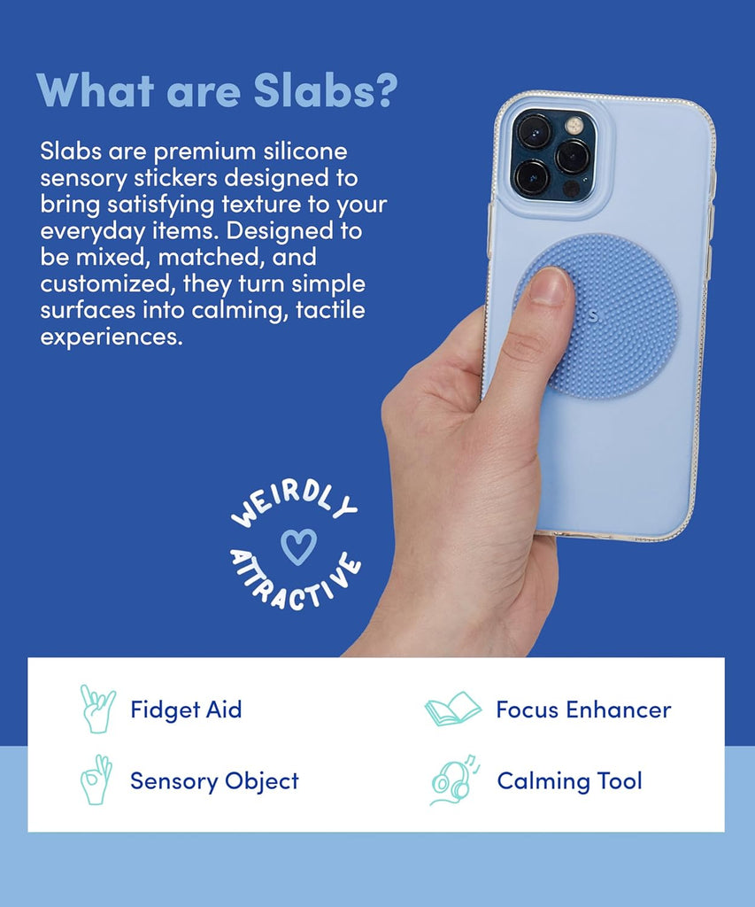 Slabs 3 Pack Sensory Stickers | Blue - 4