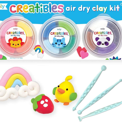 Creatibles D.I.Y. Air-Dry Clay Kit (Set Of 12 Colors) 6+ - 1