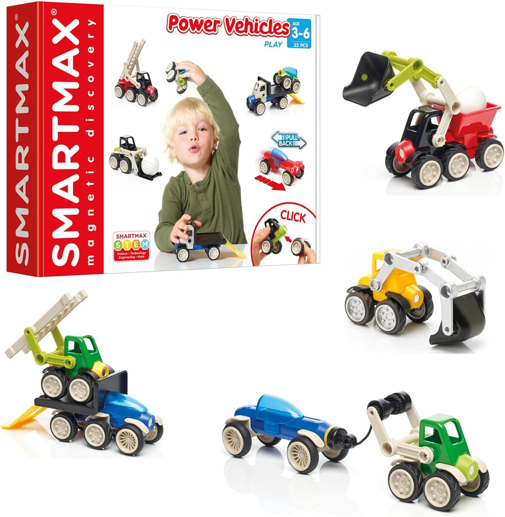 Smartmax | Power Vehicles 25 PCS | 3 - 6 Years - 3