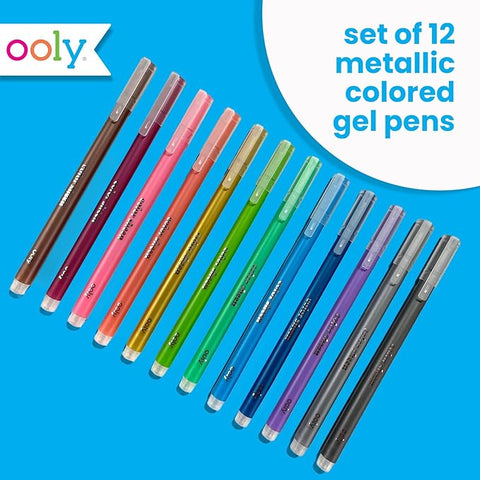 Color Sheen Metallic Gel Pens - Set of 12 1