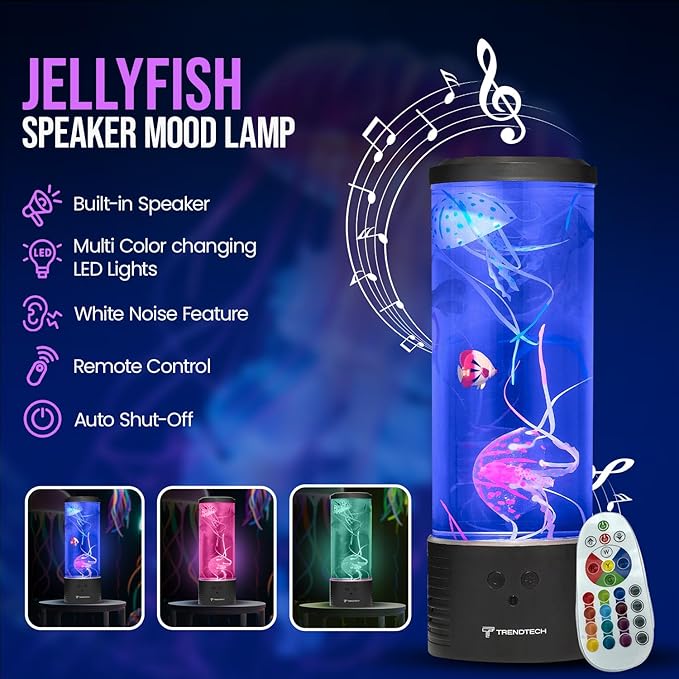 Jellyfish Mood Lamp w/Bluetooth Speaker
