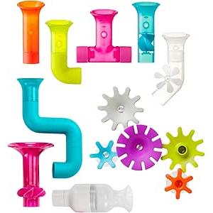 Boon Pipes & Tubes & Cogs Building Bath Toy Bundle 1+