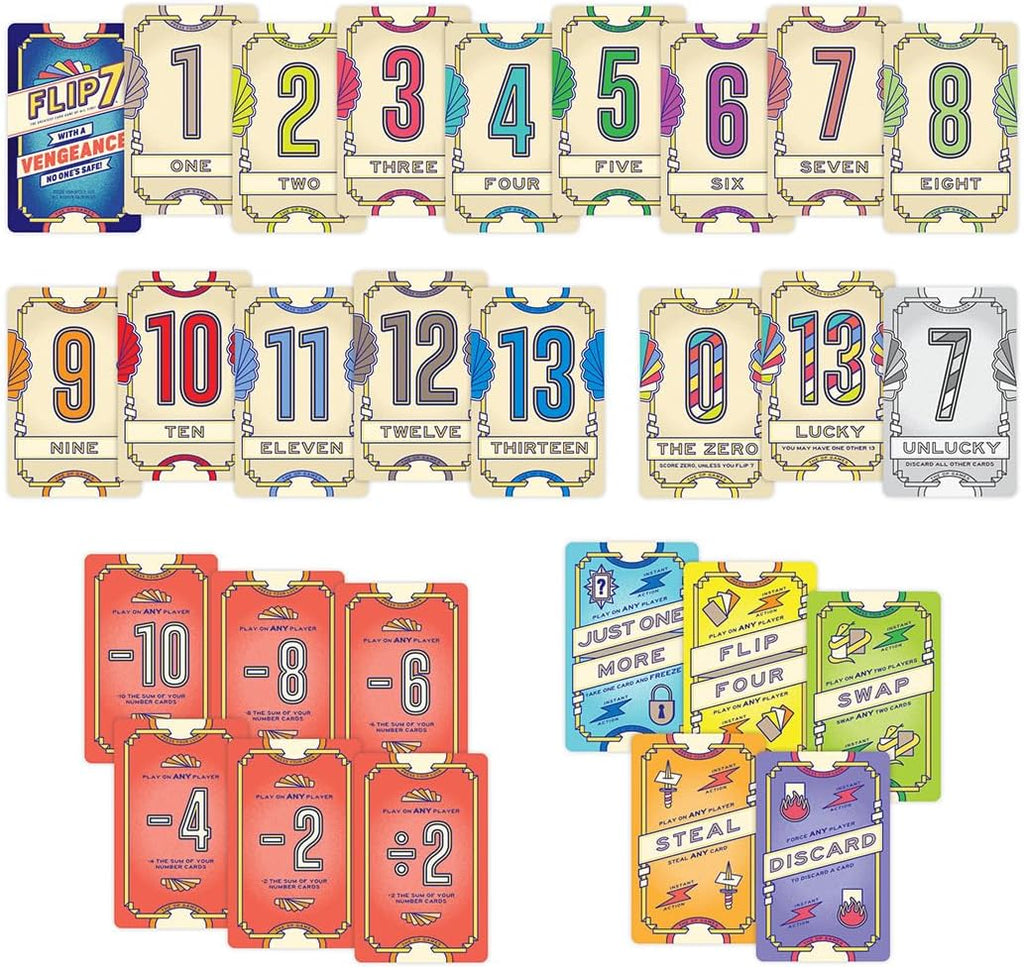 Flip 7 With A Vengeance Card Game 8+ - 2