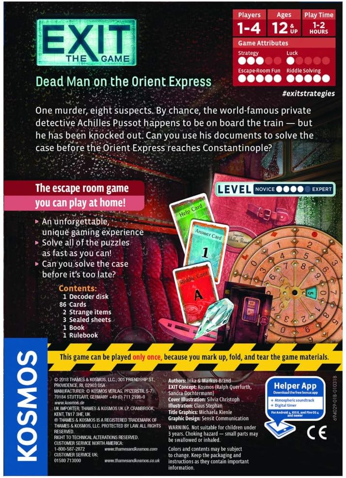 EXIT: DEAD MAN ON THE ORIENT EXPRESS 1-4 PLAYERS 12+