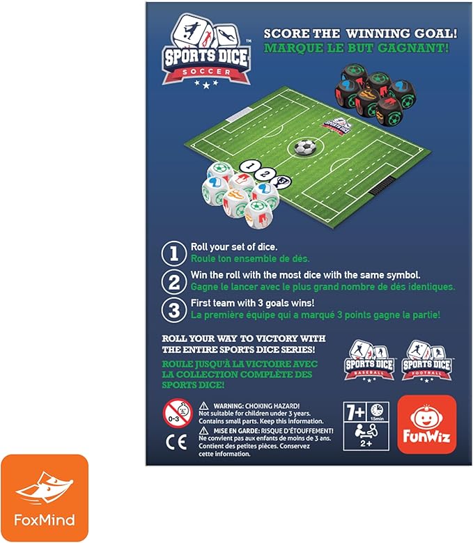 Sports Dice Soccer Game Ages 7+