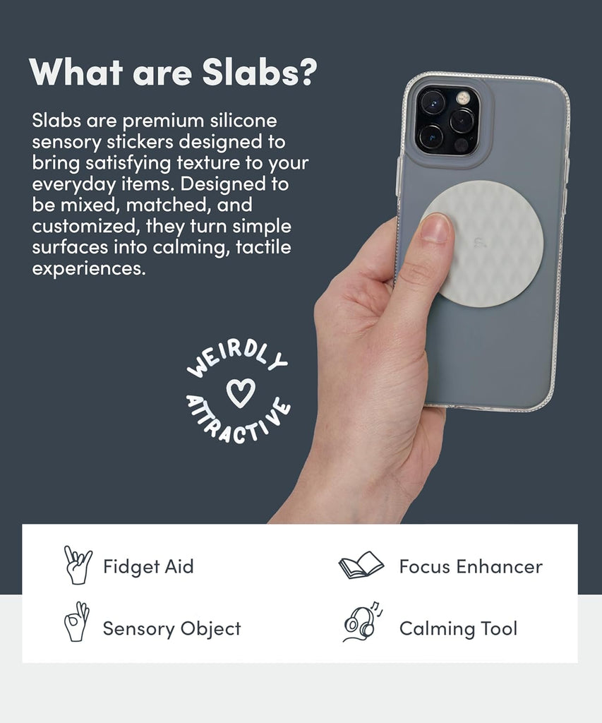 Slabs 3 Pack Sensory Stickers | Grey - 4