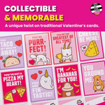 Taco Cat Goat Cheese Pizza Valentines Exchange Cards - 6