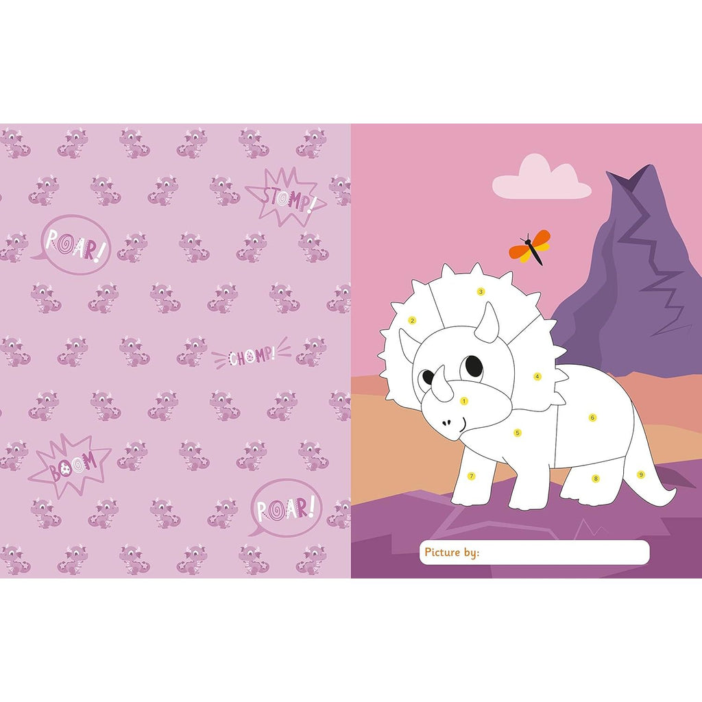 My First Sticker By Numbers | Dinosaurs And Dragons Activity Book 3+ - 6